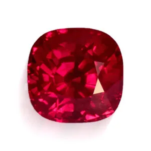 Burma Ruby 1.46 ct Pigeon Blood cushion cut – GIA certified