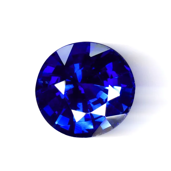 Natural sapphire 3.18 ct round cut – top view