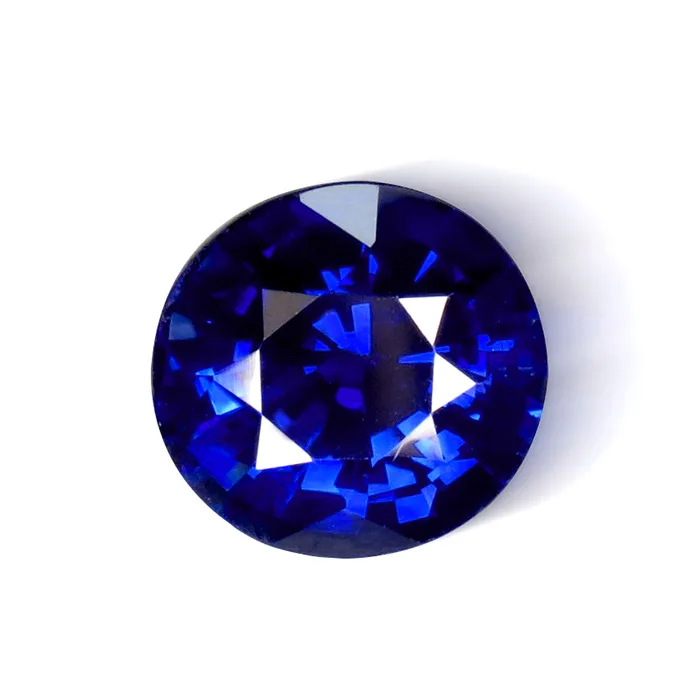 3.18 ct round brilliant blue sapphire – face-up view