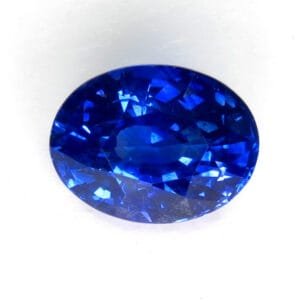 3.57 ct royal blue sapphire, oval cut, GIA certified, heated no residue