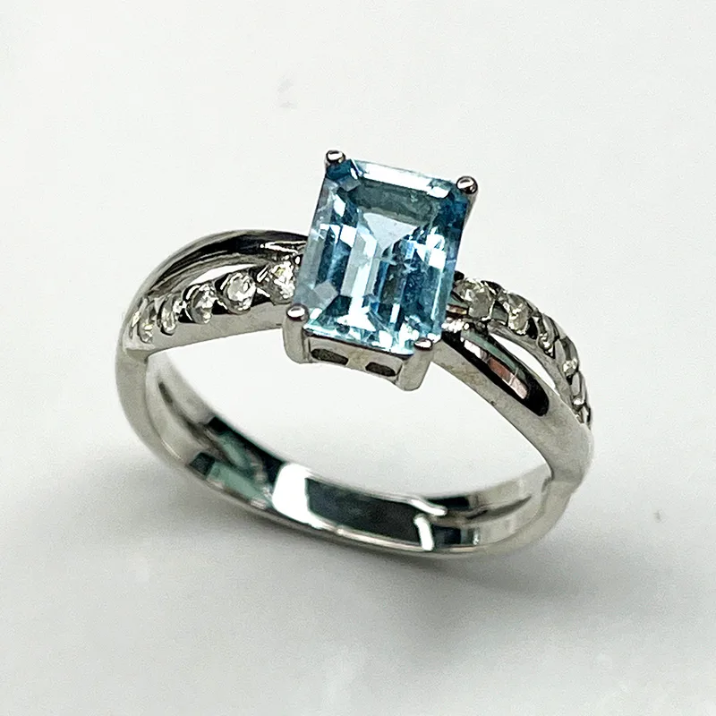 Bague Argent 925 – Modèle Éclat Pavé (Aigue-marine, Rubis, Saphir) - Image 18