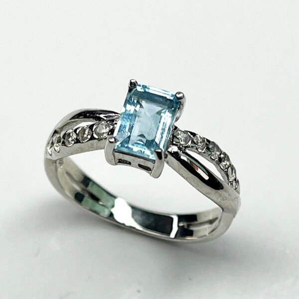 Bague Argent 925 – Modèle Éclat Pavé (Aigue-marine, Rubis, Saphir) - Image 14