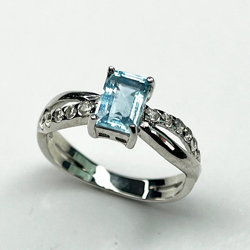 Bague Argent 925 – Modèle Éclat Pavé (Aigue-marine, Rubis, Saphir) - Image 14