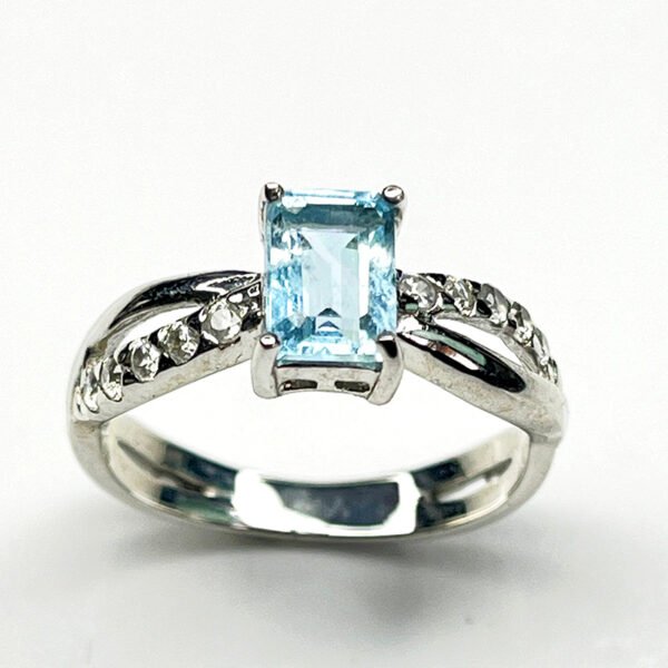 Bague Argent 925 – Modèle Éclat Pavé (Aigue-marine, Rubis, Saphir) - Image 12