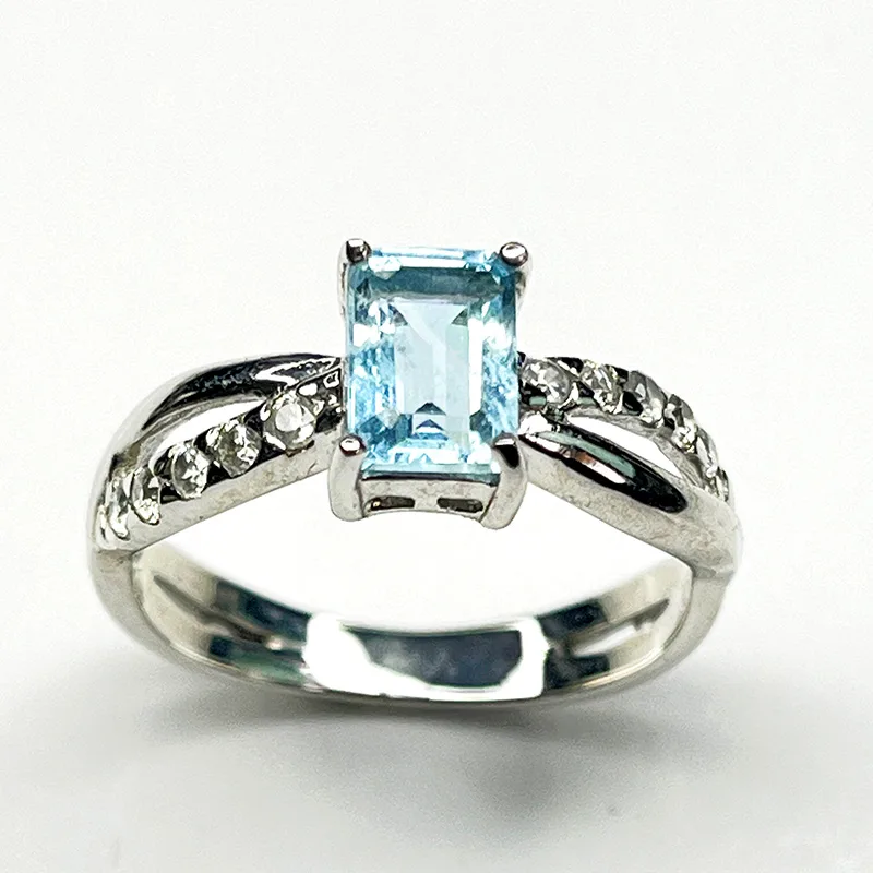 Bague Argent 925 – Modèle Éclat Pavé (Aigue-marine, Rubis, Saphir) - Image 12