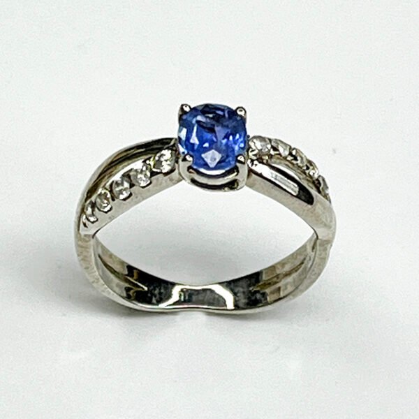 Bague Argent 925 – Modèle Éclat Pavé (Aigue-marine, Rubis, Saphir) - Image 2