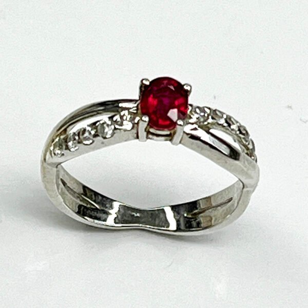 Bague Argent 925 – Modèle Éclat Pavé (Aigue-marine, Rubis, Saphir) - Image 10