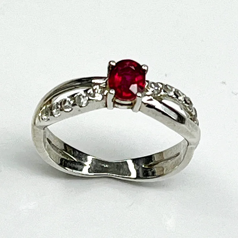 Bague Argent 925 – Modèle Éclat Pavé (Aigue-marine, Rubis, Saphir) - Image 10