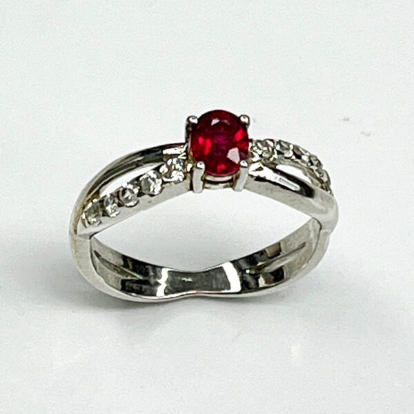 Bague Argent 925 – Modèle Éclat Pavé (Aigue-marine, Rubis, Saphir) - Image 9