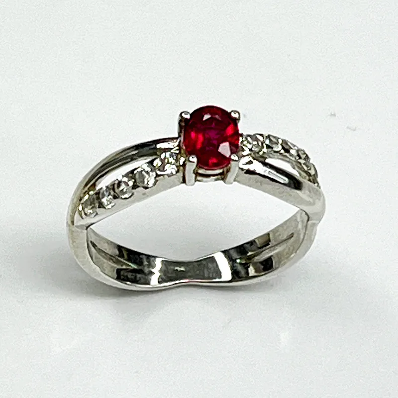 Bague Argent 925 – Modèle Éclat Pavé (Aigue-marine, Rubis, Saphir) - Image 9