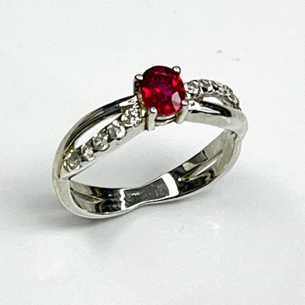 Bague Argent 925 – Modèle Éclat Pavé (Aigue-marine, Rubis, Saphir) - Image 8