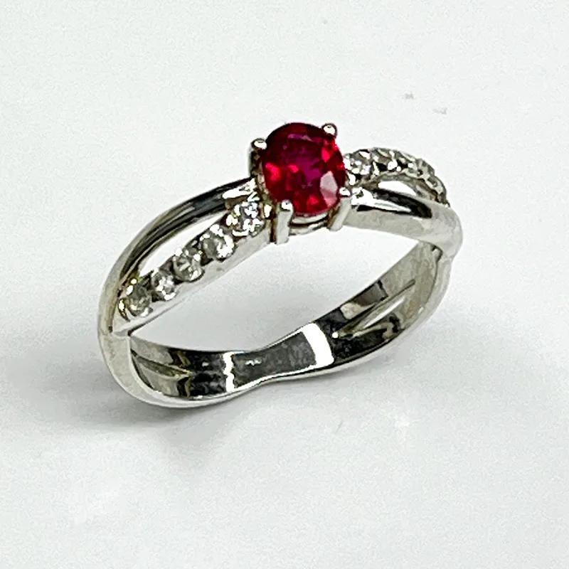 Bague Argent 925 – Modèle Éclat Pavé (Aigue-marine, Rubis, Saphir) - Image 8