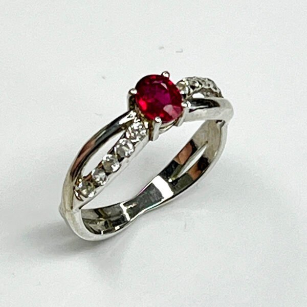 Bague Argent 925 – Modèle Éclat Pavé (Aigue-marine, Rubis, Saphir) - Image 7