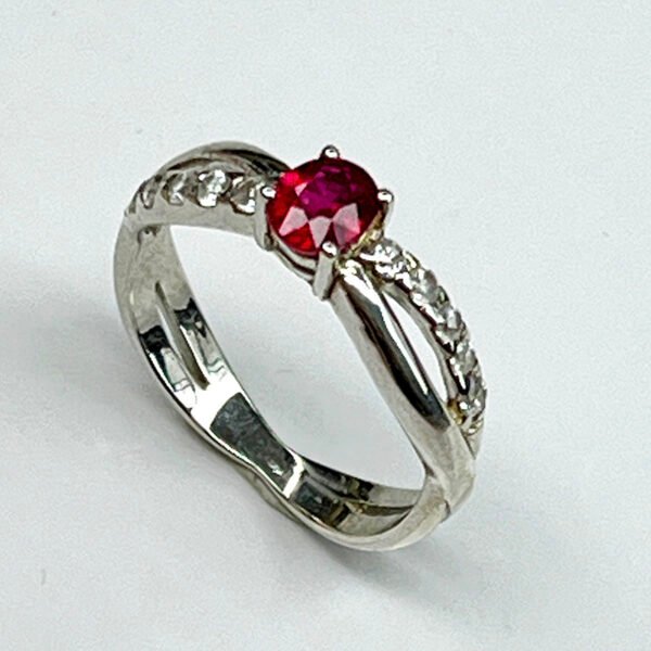 Bague Argent 925 – Modèle Éclat Pavé (Aigue-marine, Rubis, Saphir) - Image 6