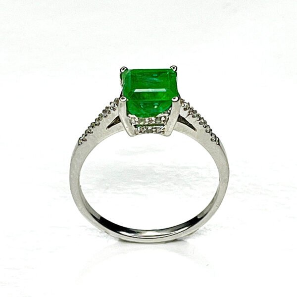 Élégante bague émeraude et zircons blancs en argent 925 – Gems2u4ever