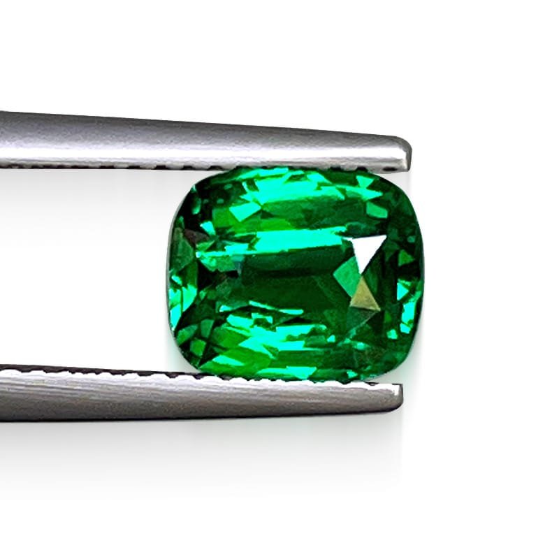 GIA Tsavorite 2.57 ct — Vivid Green Cushion, High Clarity - Image 3
