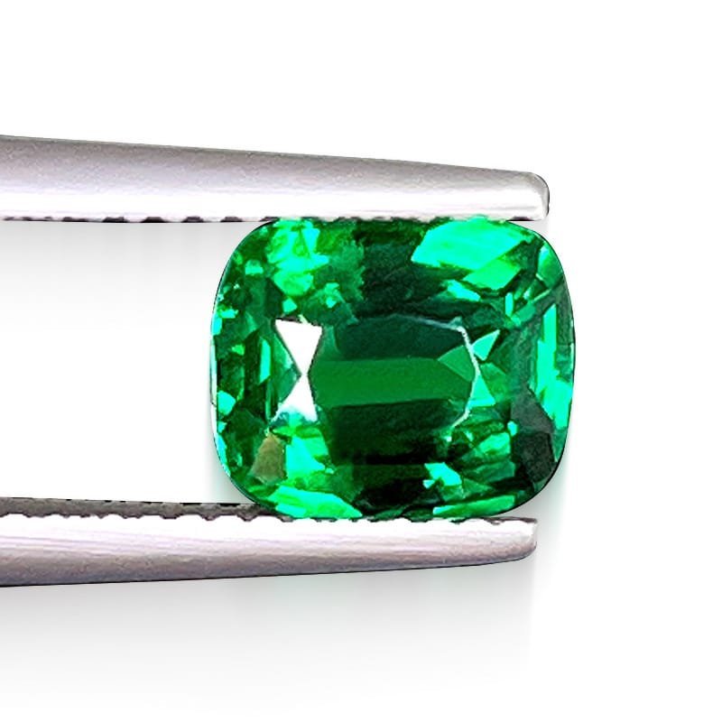 GIA Tsavorite 2.57 ct — Vivid Green Cushion, High Clarity - Image 2