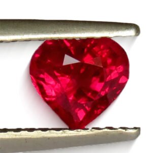 1.09 ct GIA Certified Ruby Heart – Pigeon Blood Burma – Gems2u4ever (Front View)
