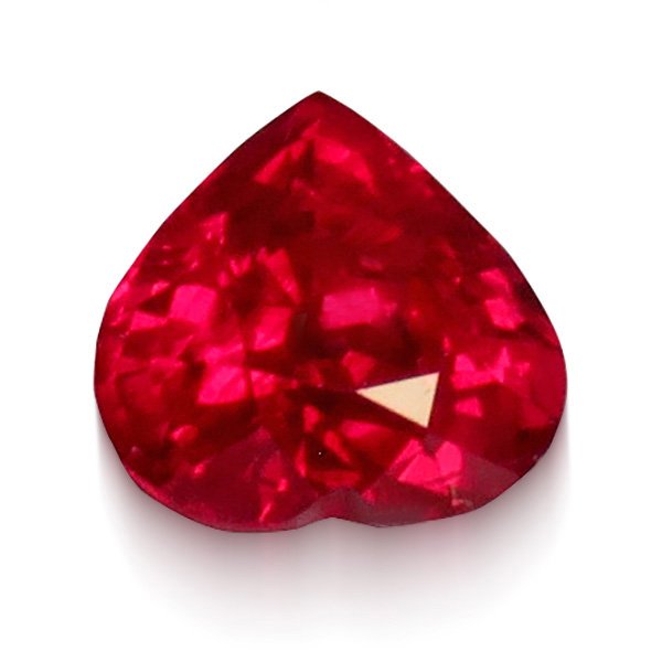 1.09 ct GIA Certified Ruby Heart – Pigeon Blood Burma – Gems2u4ever (Front View)